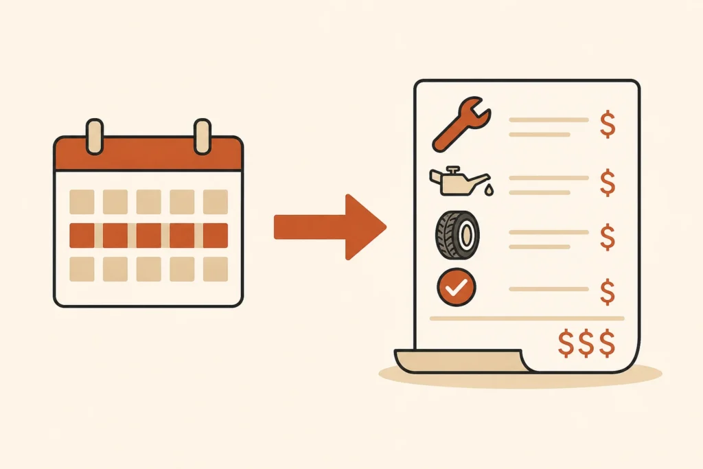 Simple visual explaining Compare Two Futures Over the Same Time Period.